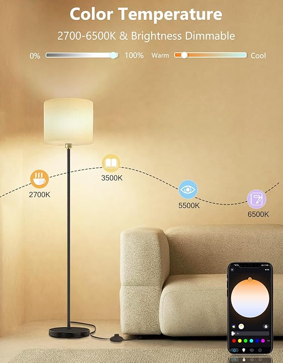 Smart Linen Floor Lamp | YHW®